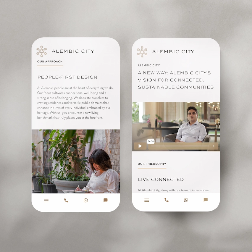 Mobile Navigation | Alembic City | Linassi+Co