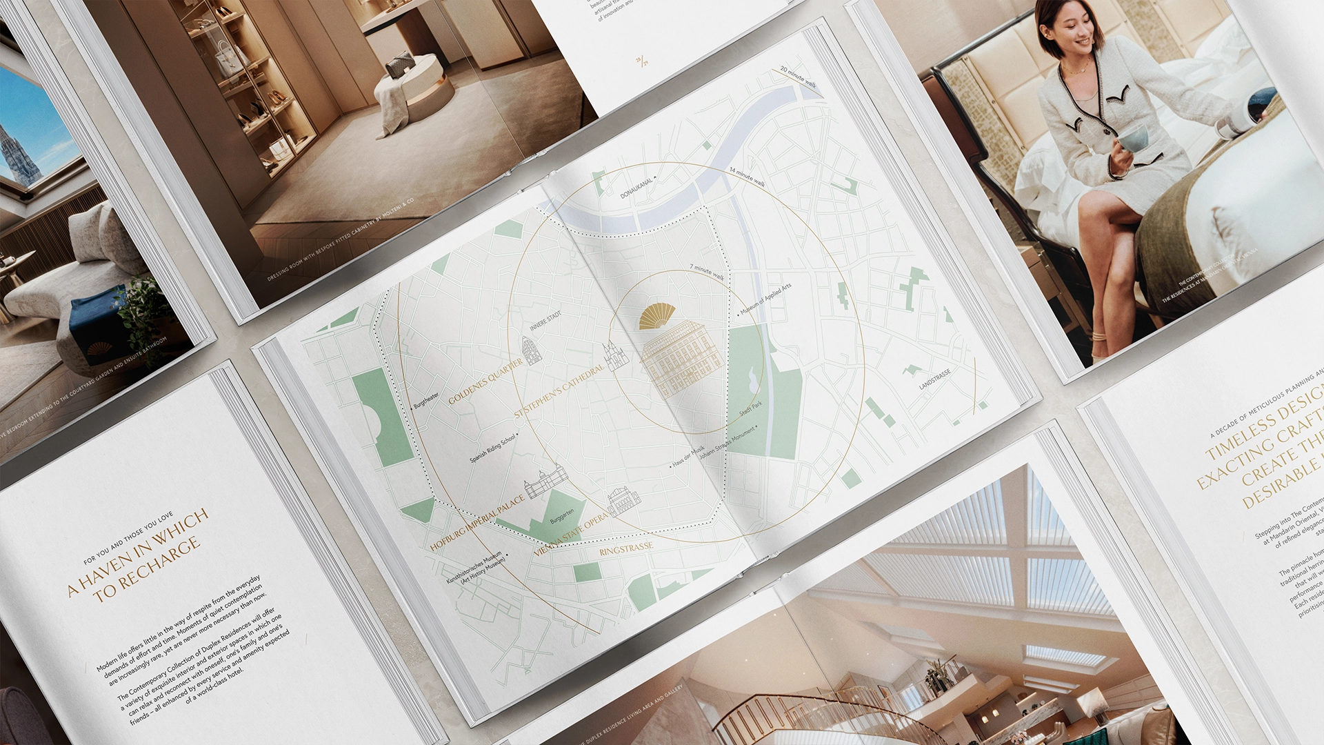 Mandarin Oriental Residences Vienna | Brochure Spread | Linassi+Co