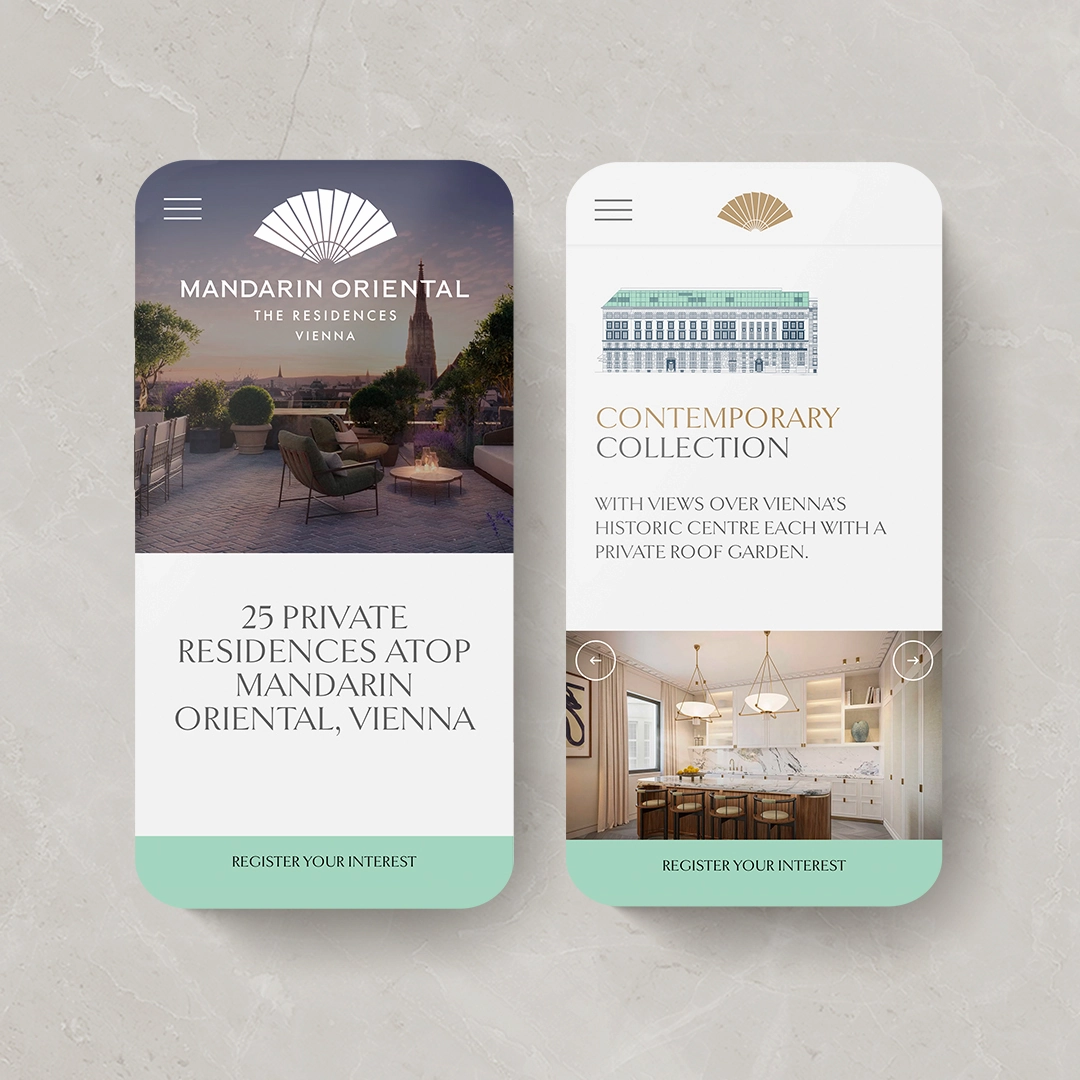 Mandarin Oriental Residences Vienna | Mobile Website | Linassi+Co